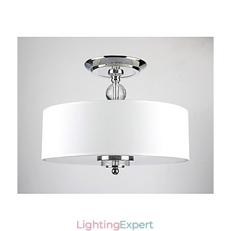 Elegant Crytal Flush Mount with 6 Lights in Cylinder Shade