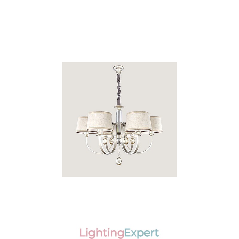 Country Crystal Painting Metal Chandelier