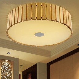 Flush Mount Traditional Classic Wood Bamboo