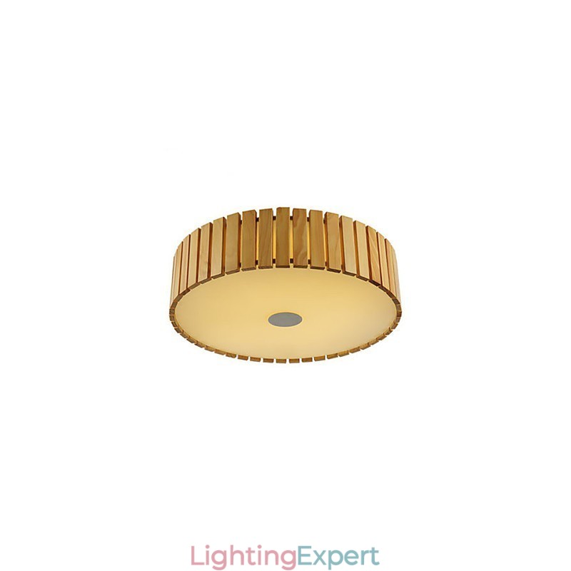 Flush Mount Traditional Classic Wood Bamboo