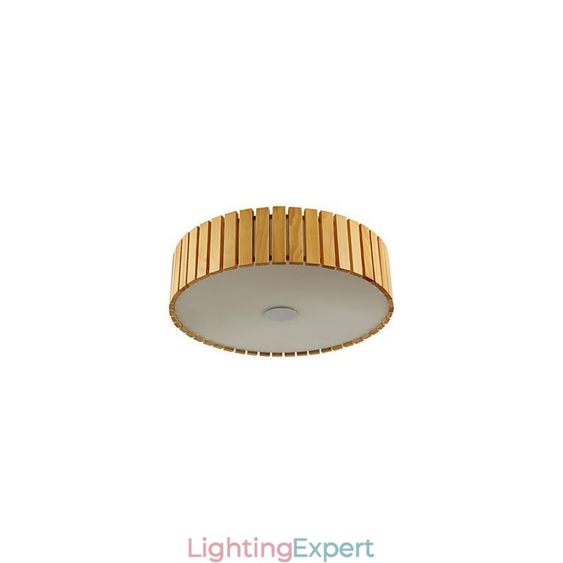 Flush Mount Traditional Classic Wood Bamboo