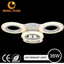 Modern Pendant Light Four Heads Acrylic Circle Light