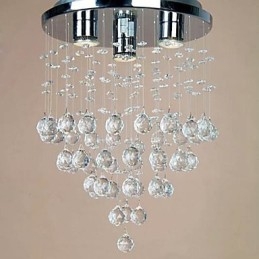 3 light Crystal Flush Mount Light