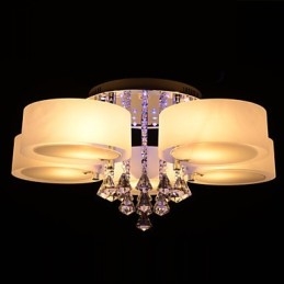 Remote Control Flush Mount Crystal Included Modern Contemporary