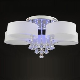 Remote Control Flush Mount Crystal Included Modern Contemporary