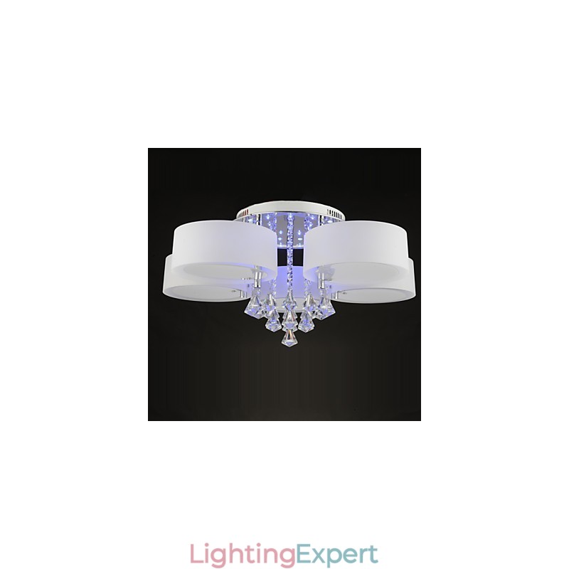 Remote Control Flush Mount Crystal Included Modern Contemporary