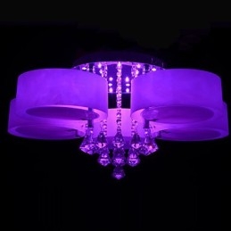 Remote Control Flush Mount Crystal Included Modern Contemporary