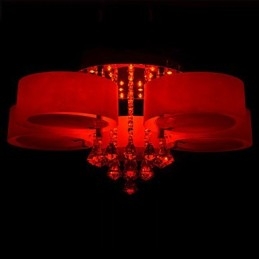 Remote Control Flush Mount Crystal Included Modern Contemporary