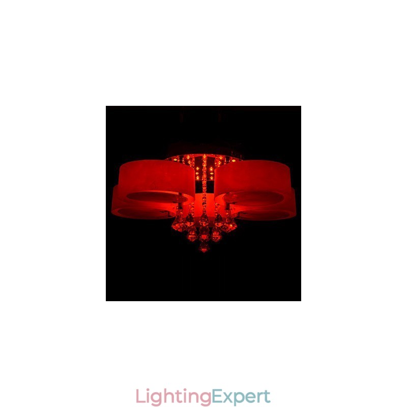 Remote Control Flush Mount Crystal Included Modern Contemporary