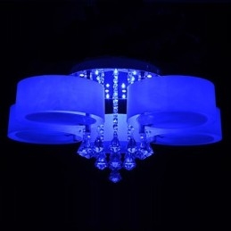 Remote Control Flush Mount Crystal Included Modern Contemporary