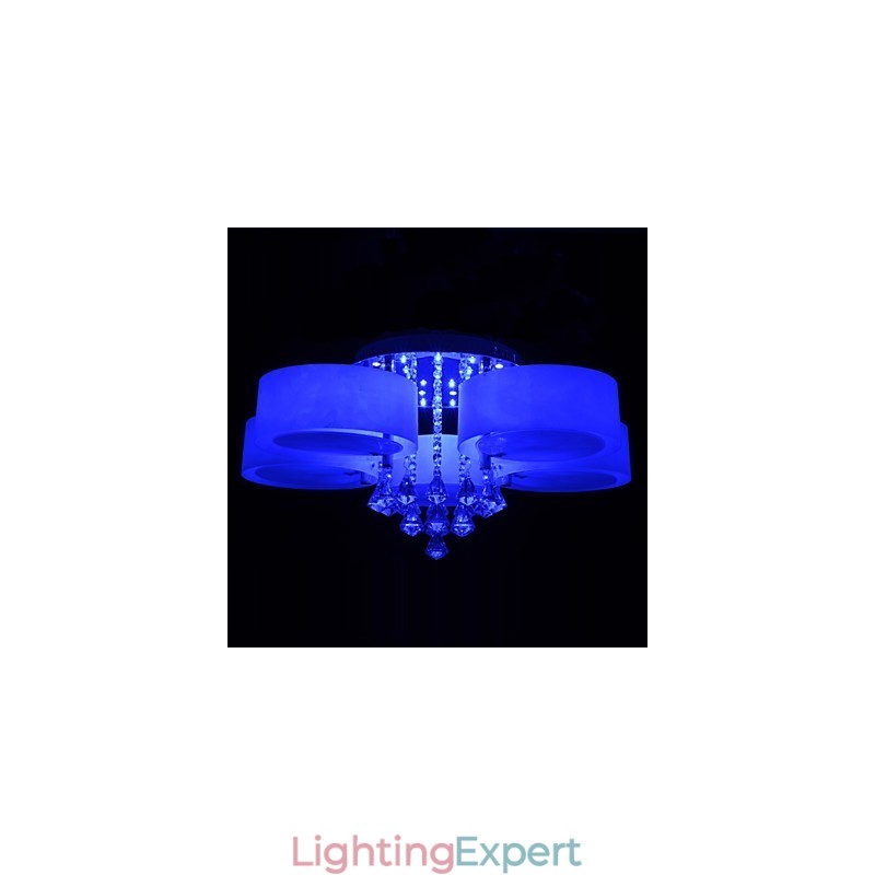 Remote Control Flush Mount Crystal Included Modern Contemporary