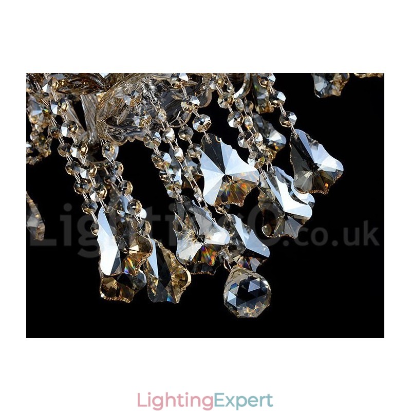 Cognac Crystal Color Pendant Light Crystal Modern Contemporary Traditional Classic Retro Lantern Country