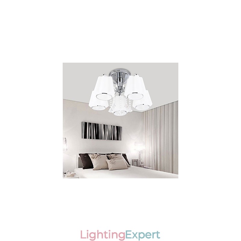 Flush Mount Crystal Modern Contemporary Glass