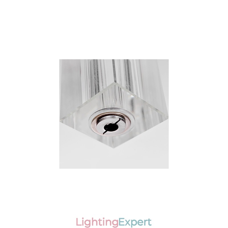 Modern Contemporary Island Crystal Chrome Metal Pendant Light