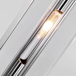Modern Contemporary Island Crystal Chrome Metal Pendant Light