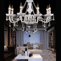 Chandelier Crystal Modern 6 Lights Contemporary Glass
