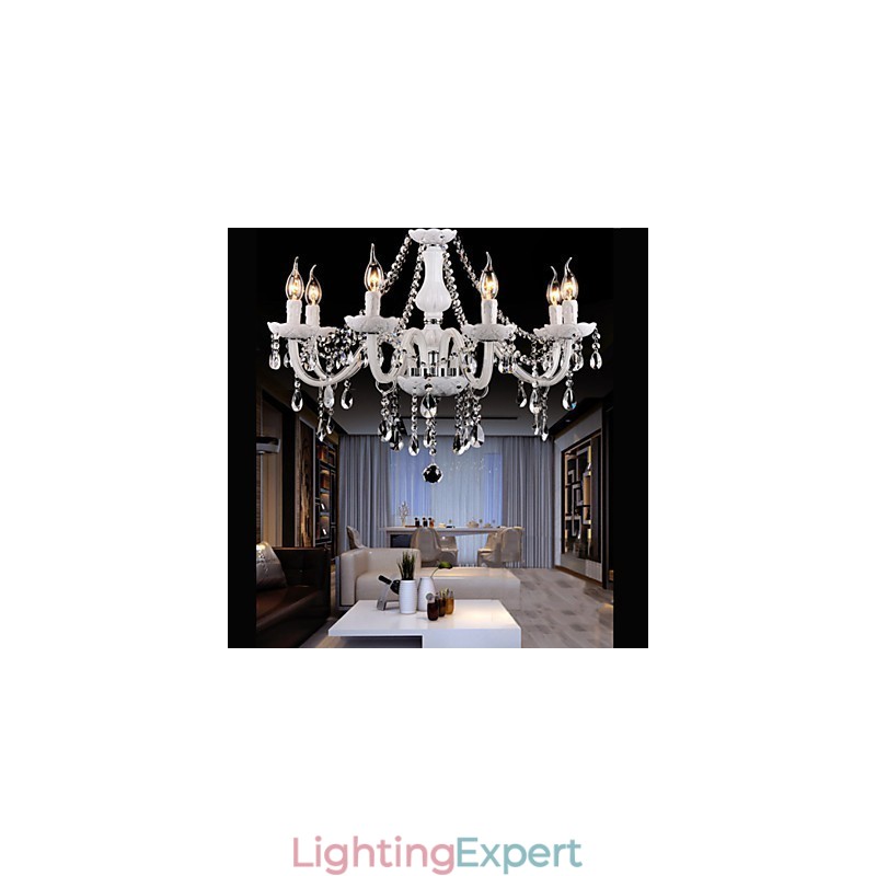 Chandelier Crystal Modern 6 Lights Contemporary Glass