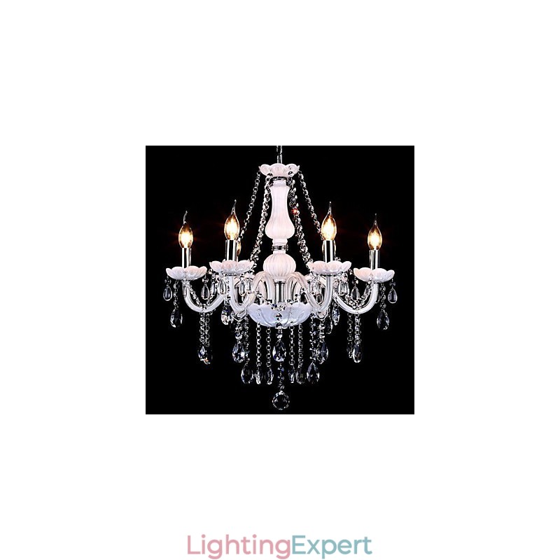 Chandelier Crystal Modern 6 Lights Contemporary Glass