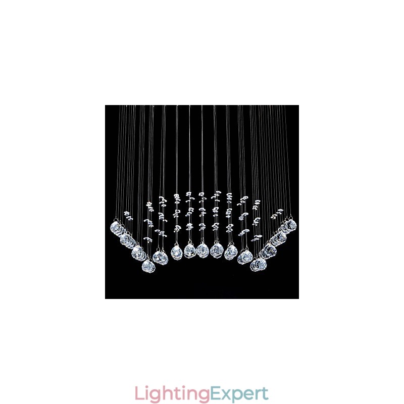Traditional Classic Crystal Chrome Metal Flush Mount