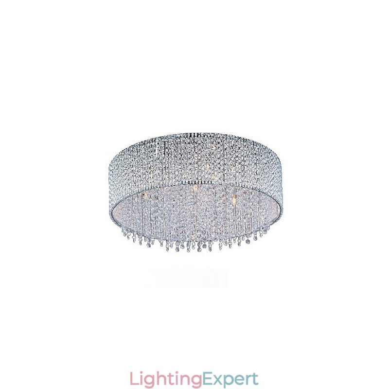 Crystal Flush Mount with 10 Lights