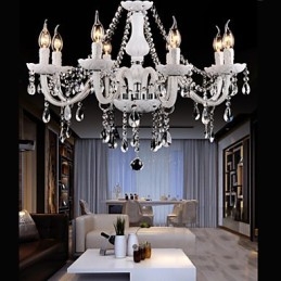 Chandelier Crystal Modern 8 Lights Contemporary Glass