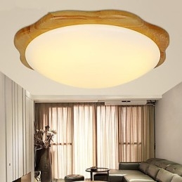 Flush Mount Traditional Classic Wood Bamboo