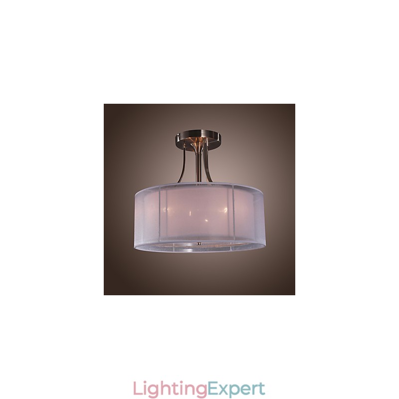 Modern Acrylic Flush Mount with 3 Lights Cylinder Design