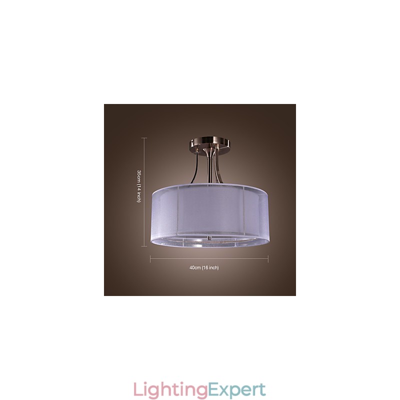 Modern Acrylic Flush Mount with 3 Lights Cylinder Design