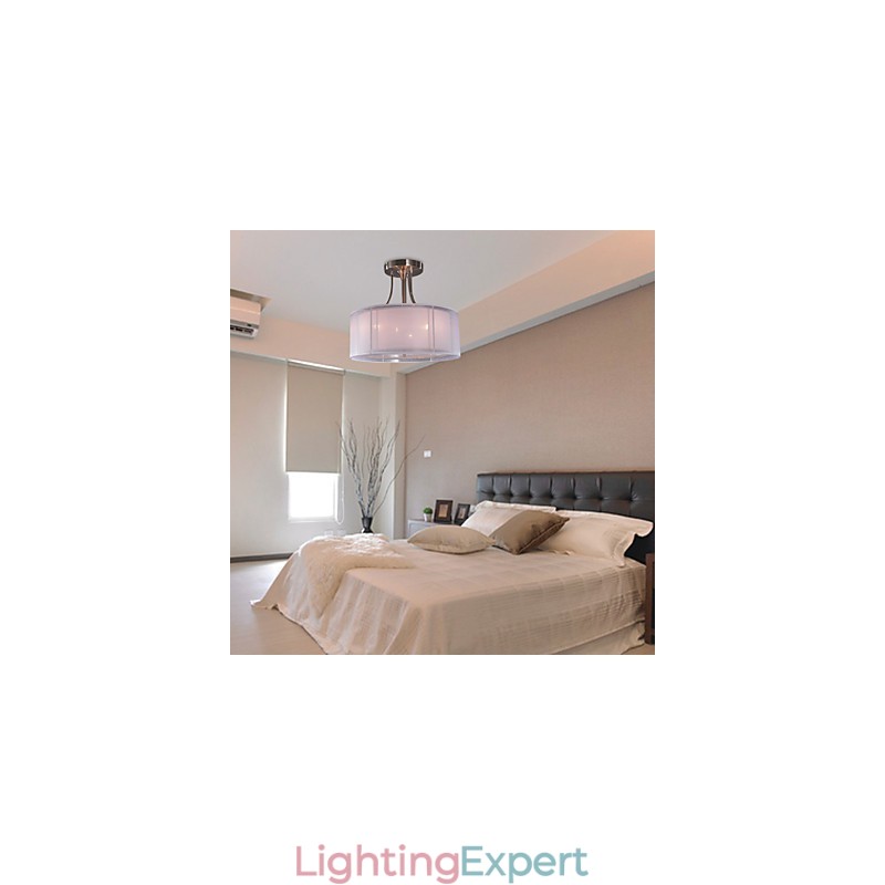 Modern Acrylic Flush Mount with 3 Lights Cylinder Design