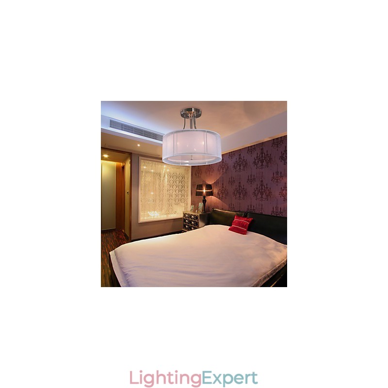 Modern Acrylic Flush Mount with 3 Lights Cylinder Design