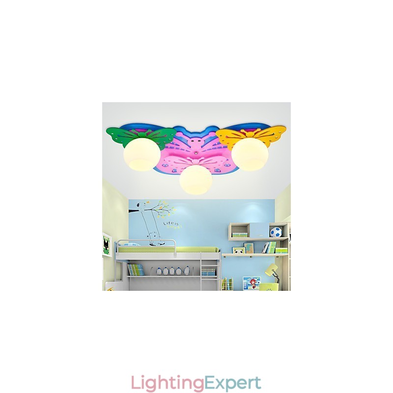 Flush Mount Modern Contemporary Wood Bamboo