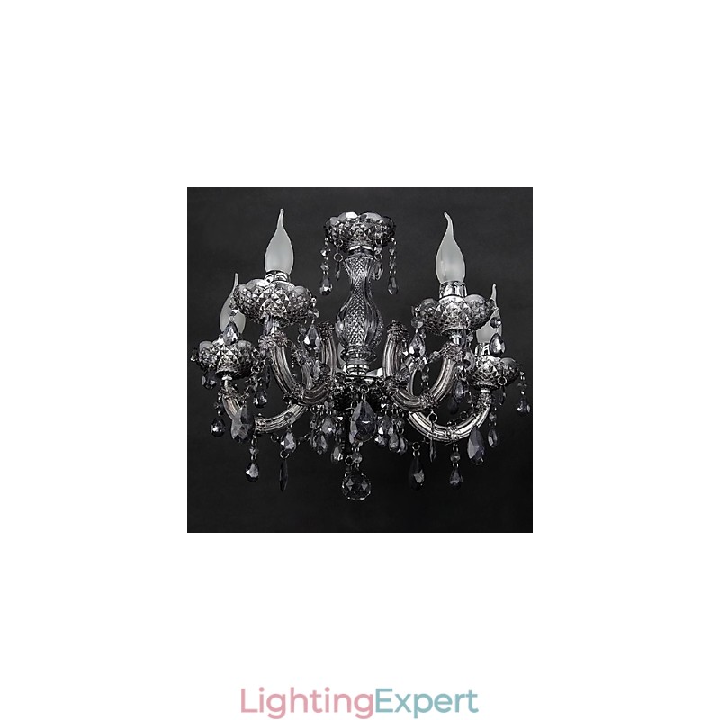 Modern Contemporary Crystal Metal Flush Mount
