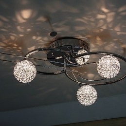 Modern Contemporary Electroplated Flush Mount