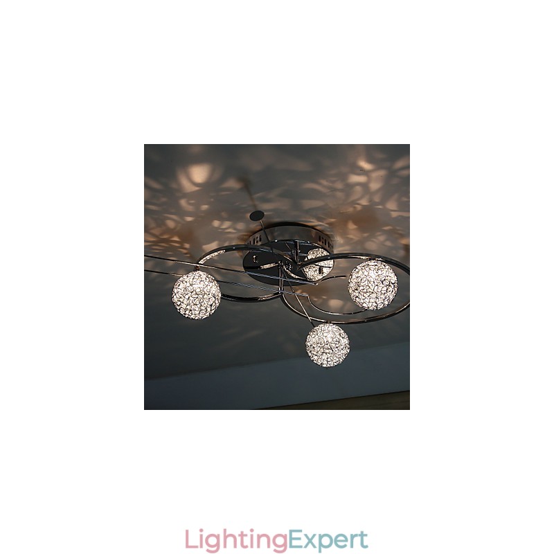 Modern Contemporary Electroplated Flush Mount