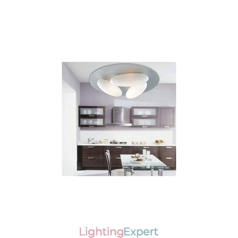 Nature Inspired Minimalist Ceiling Light With 3 Eggs Shade