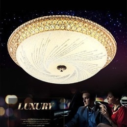 Modern Luxury Crystal Light Absorb Dome Light SMD Double Color Diameter 50CM
