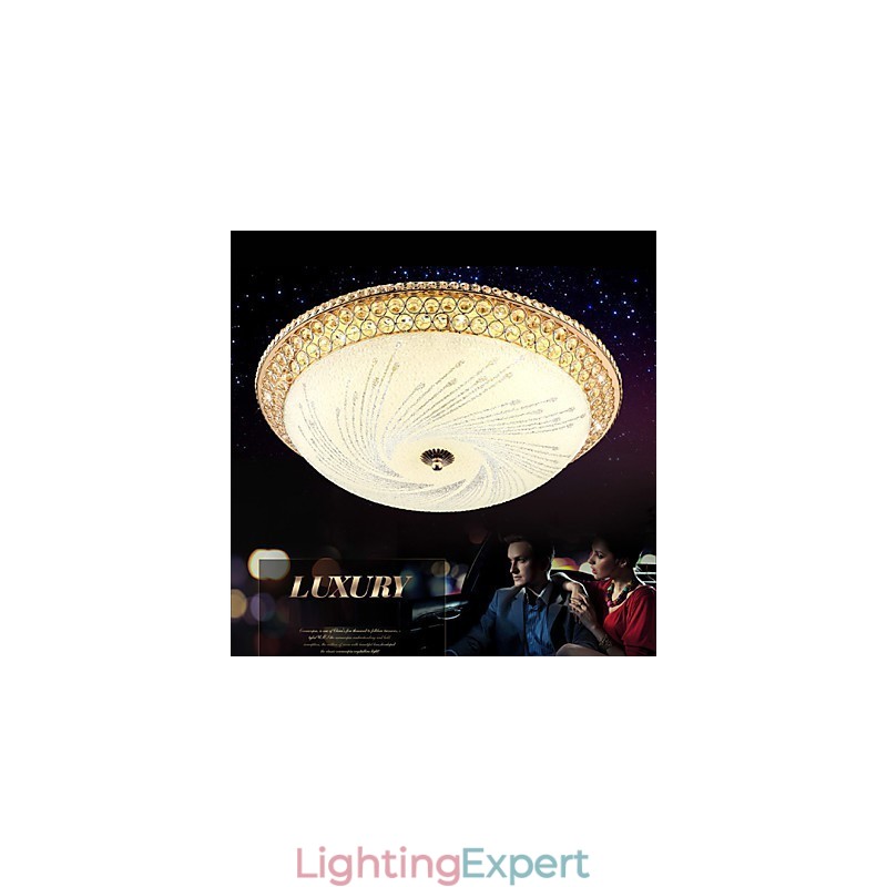 Modern Luxury Crystal Light Absorb Dome Light SMD Double Color Diameter 50CM