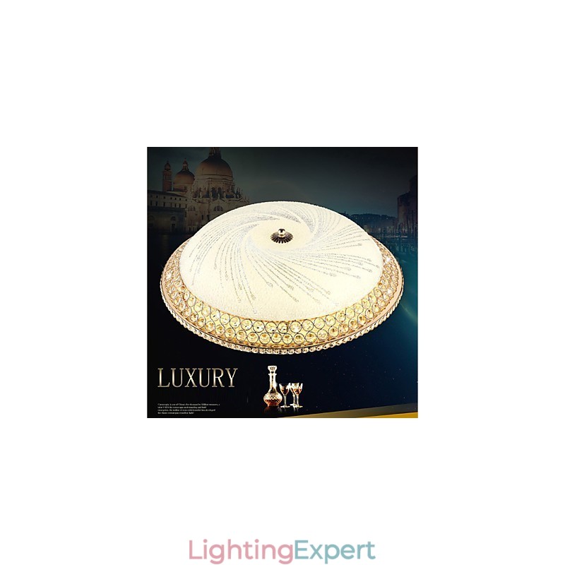 Modern Luxury Crystal Light Absorb Dome Light SMD Double Color Diameter 50CM