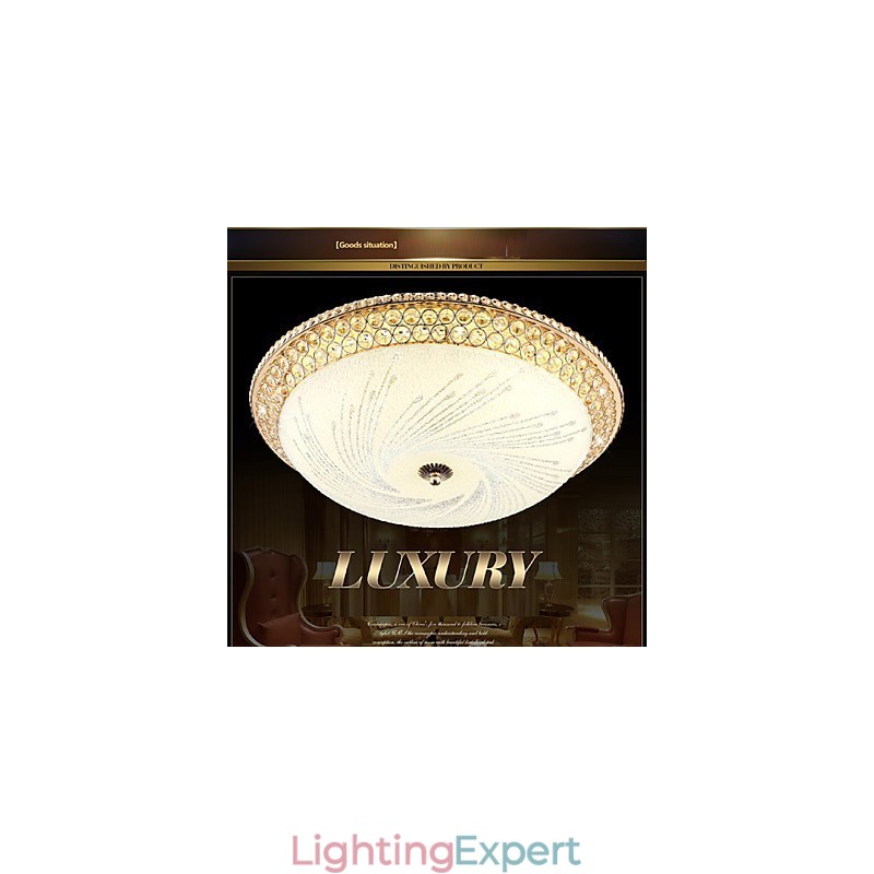 Modern Luxury Crystal Light Absorb Dome Light SMD Double Color Diameter 50CM