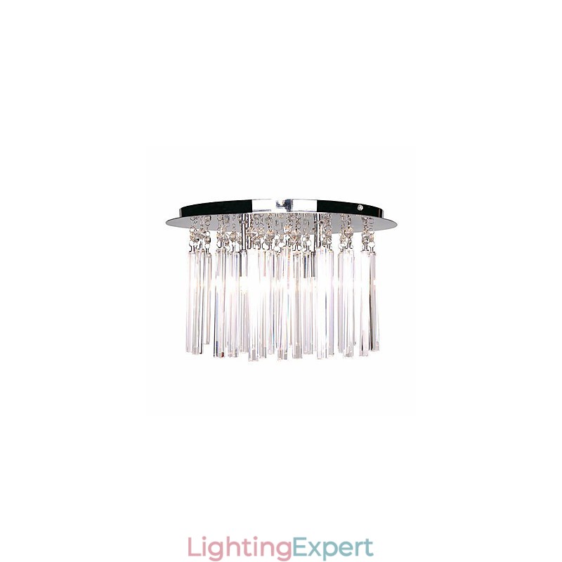 Modern Crystal Semi Flush Mount with 4 Lights (G9 Bulb Base)