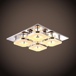 Acrylic Flush Mount 4 light Modern Acrylic Electroplating Stainless Steel