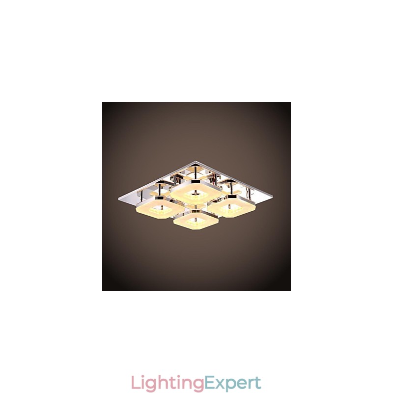 Acrylic Flush Mount 4 light Modern Acrylic Electroplating Stainless Steel
