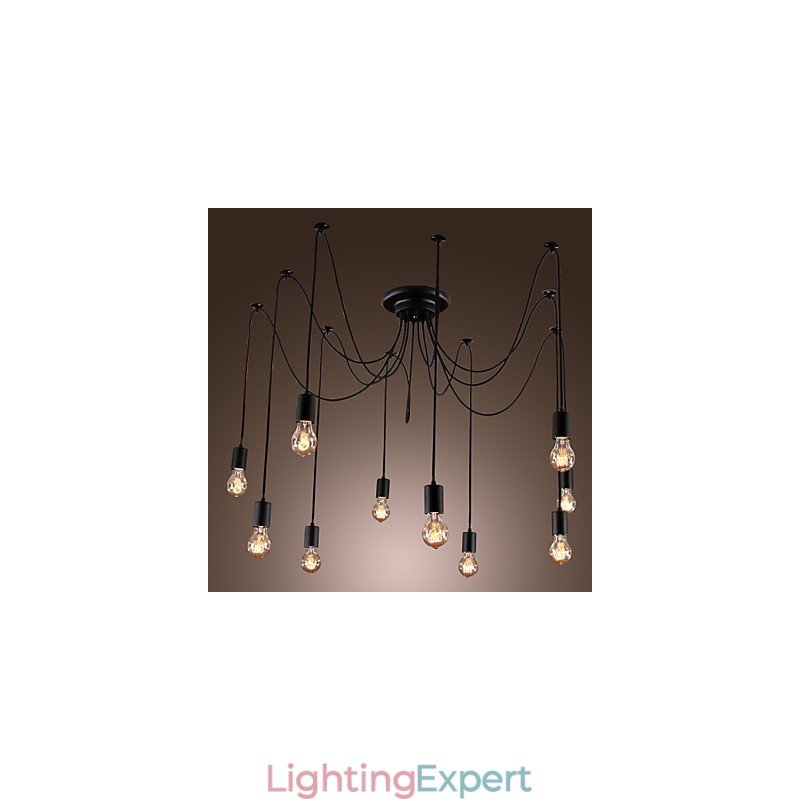 Chandelier Vintage Design Bulbs Included Living 10 Lights Pendant Light