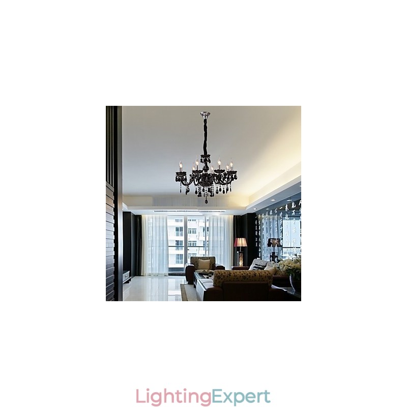 Modern Contemporary Crystal Electroplated Chandelier