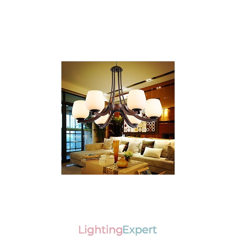 Traditional Classic Retro Mini Style Painting Metal Chandelier