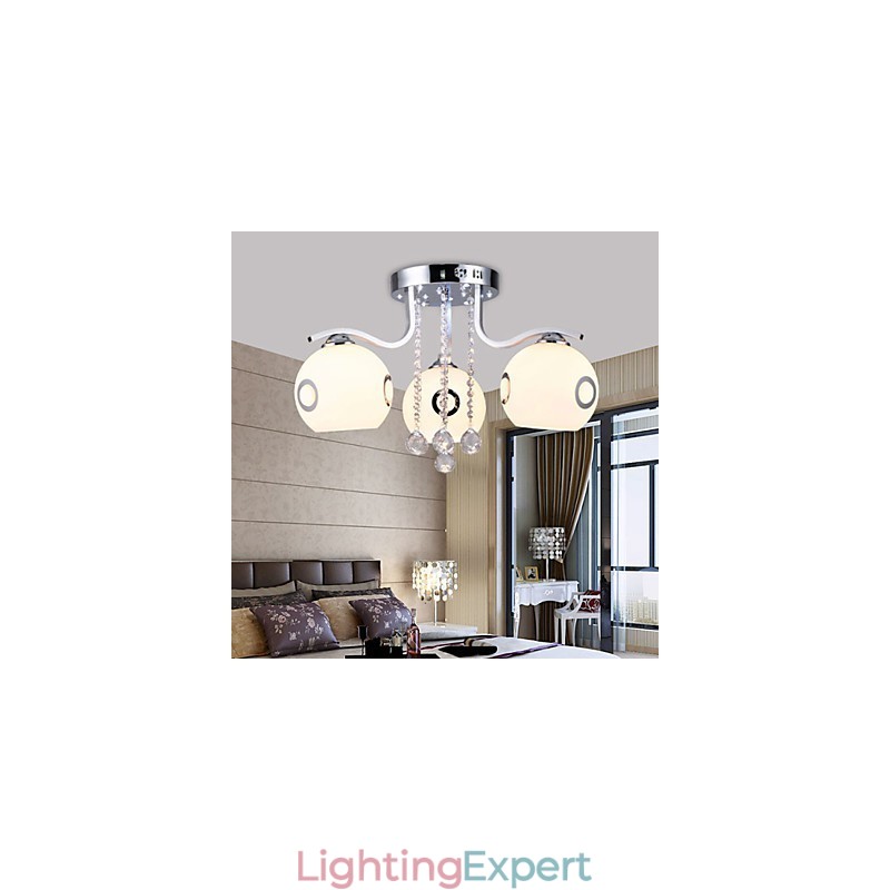 Flush Mount Crystal Modern Contemporary Glass