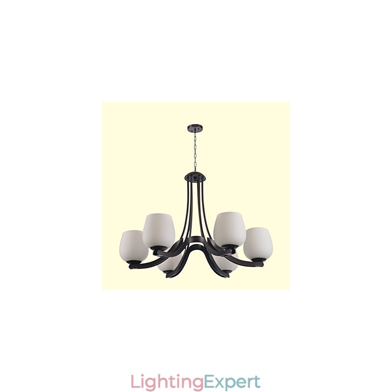 Traditional Classic Retro Mini Style Painting Metal Chandelier