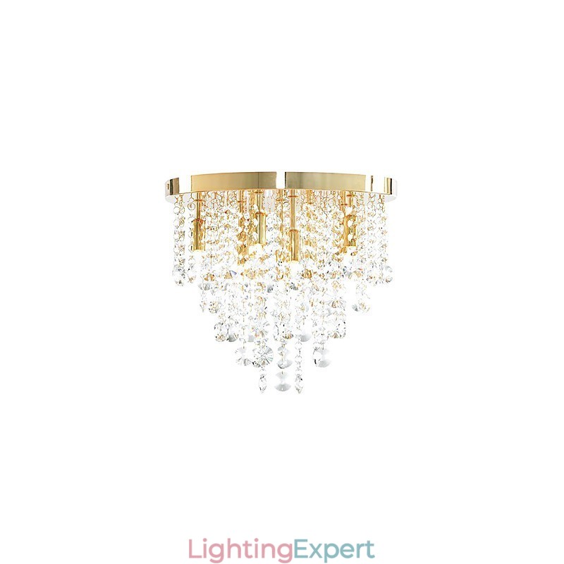 Modern Crystal Semi Flush Mount with 9 Lights (G9 Bulb Base)