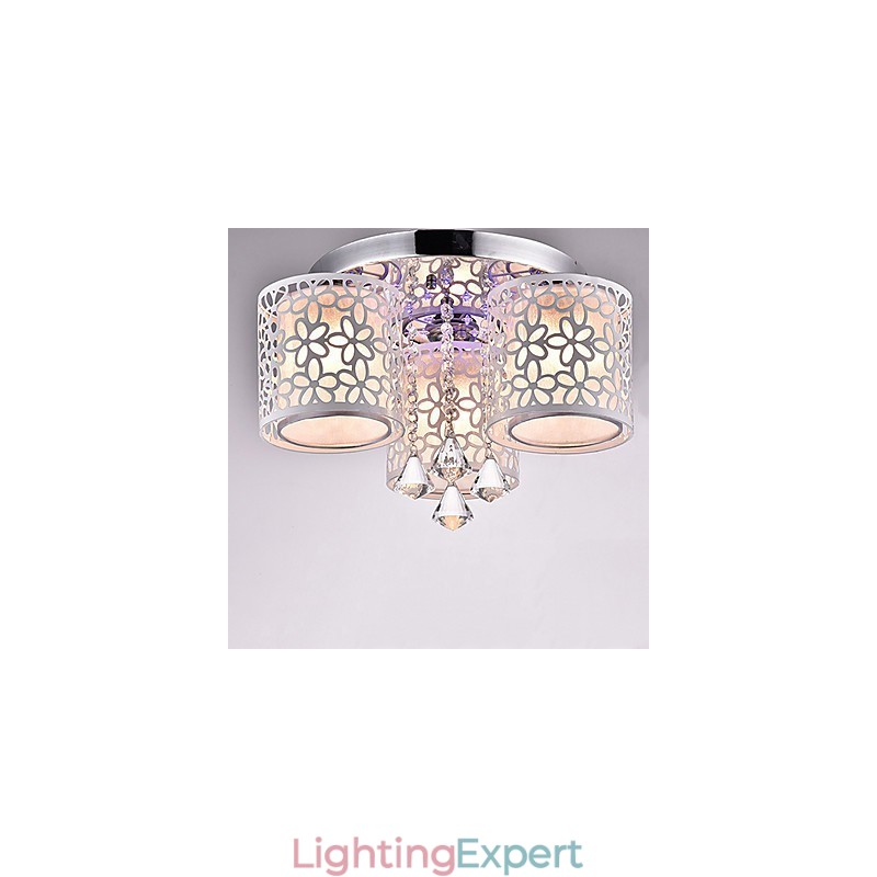 Flush Mount Crystal Modern Contemporary Metal