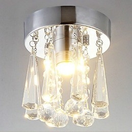 1 Light Semi Flush Mount in Crystal